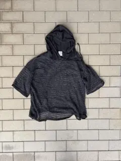 00s archive メッシュ フーディ tシャツ モード