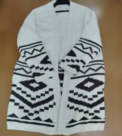 ハートマーケット　ジャガードロングカーディガン