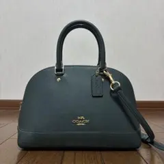 COACH ダークグリーン ハンドバッグ