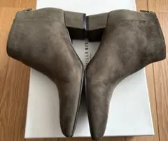 ランダRANDA ショートブーツ カーキ CAMILLEBIS S 太ヒール冬