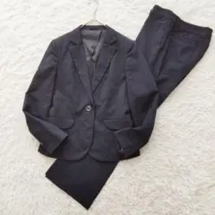 NEXT BLUE 洋服の青山 パンツスーツ ネイビー ピンストライプ 洗える