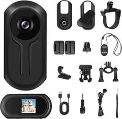 小型カメラ 64GBカード付 小型ビデオカメラ アクション ボディカメラ