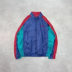 90s NIKE ナイロンジャケット マルチカラー スウッシュ 銀タグ M526