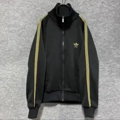 美品adidas 西ドイツ70s80s デサント社製トラックジャケット　ブラック