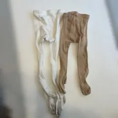 condor ベビータイツ 2点セット ホワイト ベージュ