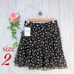 ☆新品☆【レストローズ】フレアスカート 花柄 シアー シフォン フェミニン 美脚のサムネイル