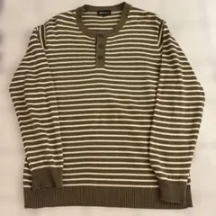 00s eddie Bauer 短丈 ヘンリーネック ボーダー ロンT y2k - メルカリ