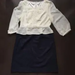 ☆ ペプラム切り替えワンピース 11号 ☆