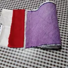 紫色 小紋柄 着物反物 未使用品