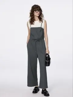 GU リブサロペットパンツ Lサイズ グレー