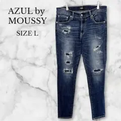 ✨美品✨アズールバイマウジー　デニムパンツ　スキニー　ストレッチ　ダメージ加工のサムネイル