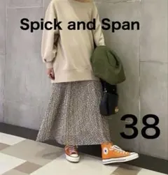Spick and Spanフラワープリーツマキシスカート　38 M