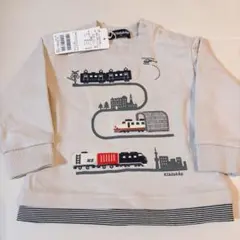 【新品】クレードスコープ　電車トレーナー　90cm アイボリー