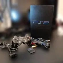 12905【クリーニング済】　ps2　SCPH-30000 本体　セット