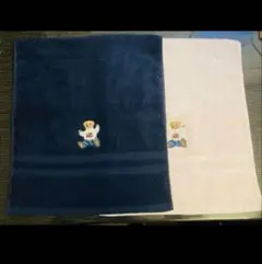 ❼❸新品ラルフローレン　フェイスタオル二枚　ポロベア　ネイビー　ピンク