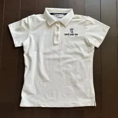 and per se M ホワイト ポロシャツ ゴルフウェア