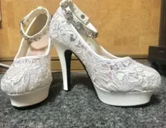 Tiaracara ティアラカーラ アンクル ビジュー レース パンプス