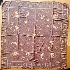 ⭐️美品❗️GIANNI VERSACE スカーフ90 大判 太陽 月 星座 惑星のサムネイル