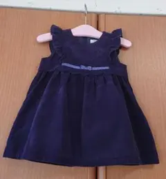 ☆ KUMIKYOKU ☆ コーデュロイ ノースリーブ ワンピース ネイビー90