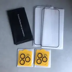 iPhone 15 Pro ガラスフィルム (2枚)+カメラフィルム（2枚）