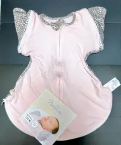 Neclumi ねんねスワドル Sサイズ ストライプ・used ピンク色