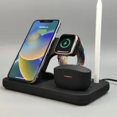 ワイヤレス充電器 4in1 iPhone 置くだけ 折りたたみ式 角度調節可13