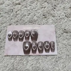 ハート型ピンクマグネットネイルチップ 10個入り