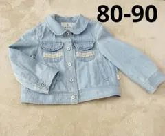 ベビー アウター デニムジャケット 薄め 女の子 男の子80-90