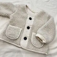 ボアジャケット ベビーアウター アイボリー 70～80cm