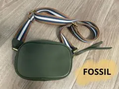 FOSSIL フォッシル ショルダーバッグ レザー グリーン　カメラバッグのサムネイル