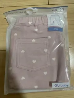 新品未使用　GU サマナルパンツ　90センチ　10分丈　ピンク　ハート