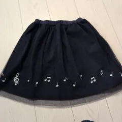 【美品！】【美品！】む〜のんのん チュールスカート 紺色 130cm☆