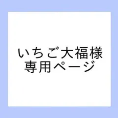 いちご大福様 専用ページ