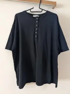MONO-MART ヘンリーネックTシャツ 半袖 ブラックのサムネイル