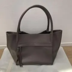 グレージュ レザー トートバッグ　2way 卒園式　入学式にも