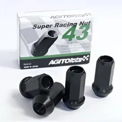 AGITO スーパーレーシングナット L43 4本入り 競技用部品 2個セッド 