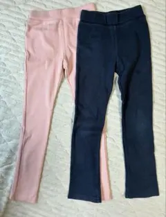 ピンク・ネイビー レギンス 2枚セット　新品