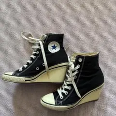 CONVERSE ブラック ハイカットウエッジスニーカー限定