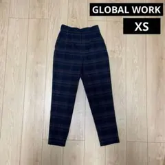 【美品】GLOBAL WORK あったかウツクシテーパードパンツ XS