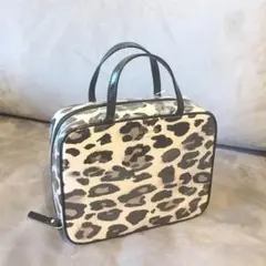 【新品】♠️ケイトスペード♠︎メイクバニティポーチ ヒョウ柄