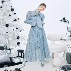 LILYBROWM × MARYQUANT デイジードットスカート ブルーのサムネイル
