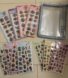 【11枚大量シール】AIモンスター ウォーターシール　ぷくぷく、シール帳まとめ