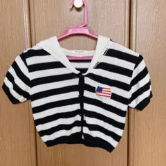 子供服　メゾピアノ　サマーニット　マリン　ボーダー