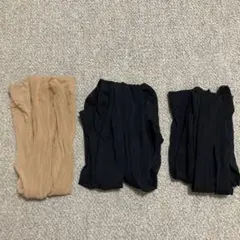 電線ありAtsugi ストッキング 2色セット ベージュ ブラック透け感