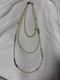 ホワイトパール 3連ネックレス