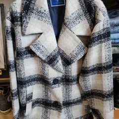 THE EMPORIUM チェック柄 ロングコート M