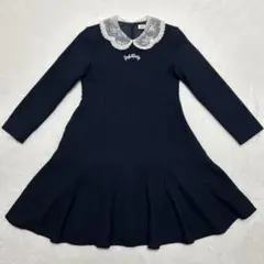 JOIFUL PARTY レース襟 フレアワンピース ネイビー 140cm