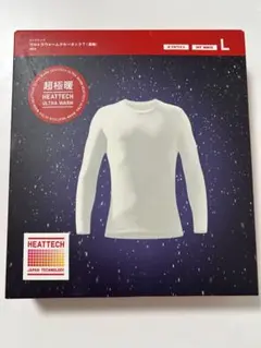 新品・未使用　ユニクロ　超極暖　ヒートテック長袖シャツ Lサイズ オフホワイト