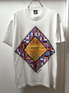 1990s USA製 国旗プリントTシャツ L シングルステッチ