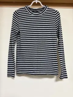 ジャーナルスタンダード　日本製　 ボーダー 長袖カットソー　黒　グレー